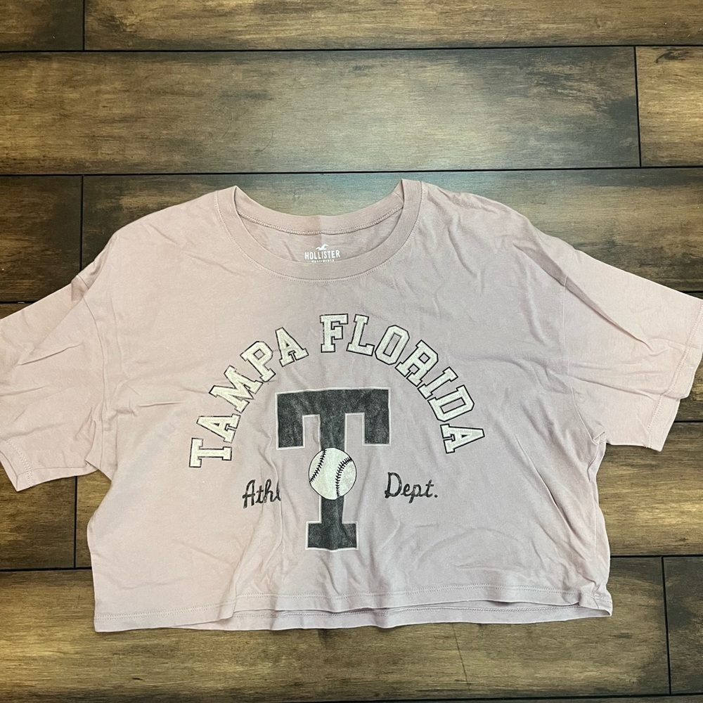 Purple hollister t shirt